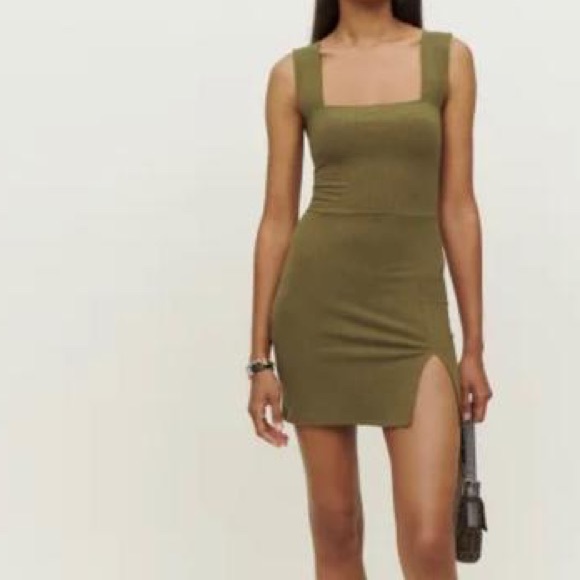 Reformation Dresses & Skirts - ReformationGreen L Laurena Knit In Dark Olive